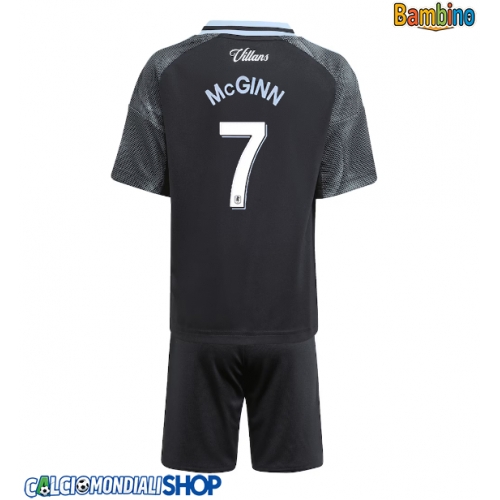 Maglie da calcio Aston Villa John McGinn #7 Seconda Maglia Bambino 2025-26 Manica Corta + Pantaloni corti)